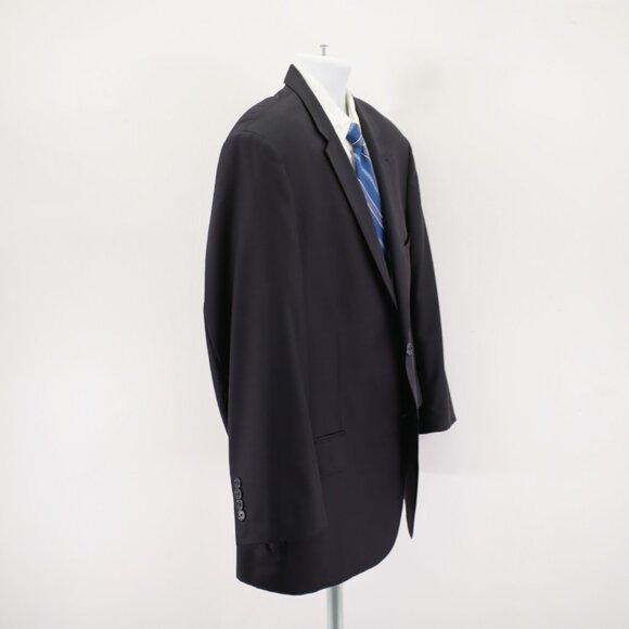 Jos A Bank Signature Gold Tailored Fit Black Wool Herringbone 44R Suit Jacket 2 - Picture 7 of 13